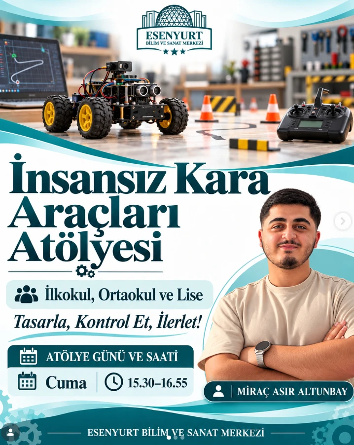 İnsansız Kara Araçları Atölyesi afişi